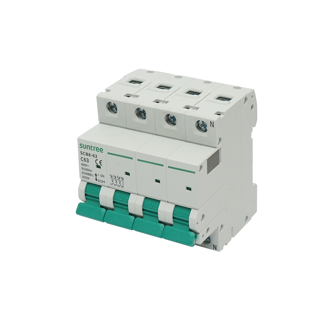 Siguranta automata tip intrerupator 3P+N, 63A 415VAC Suntree - imagine 2