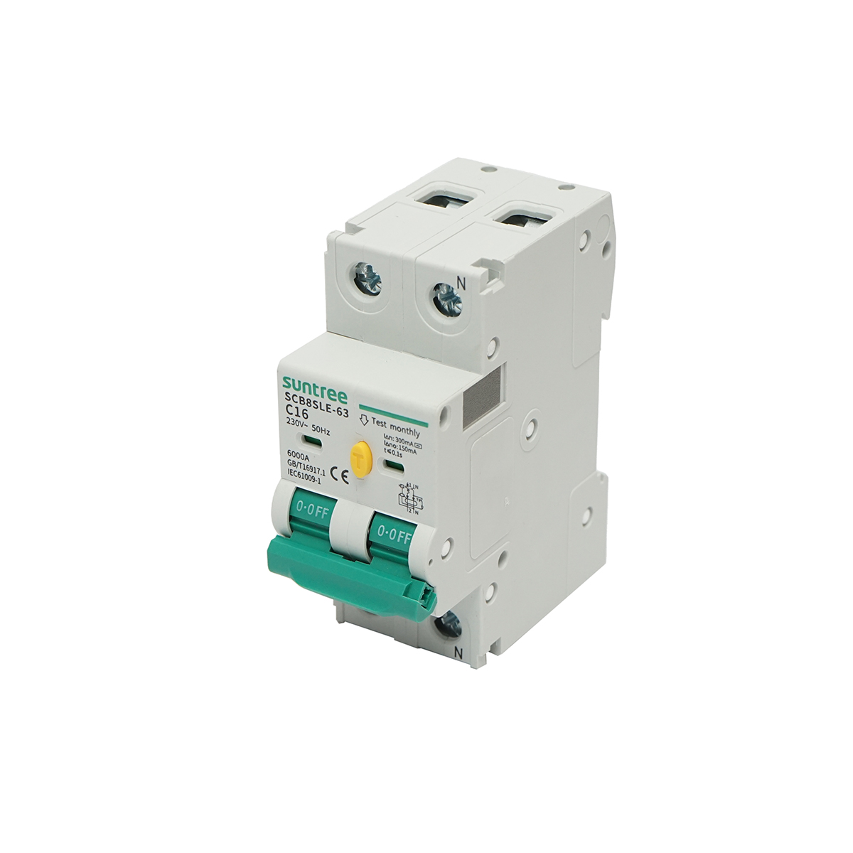 Siguranta automata tip intrerupator 1+N, 16A 400VAC Suntree - imagine 2