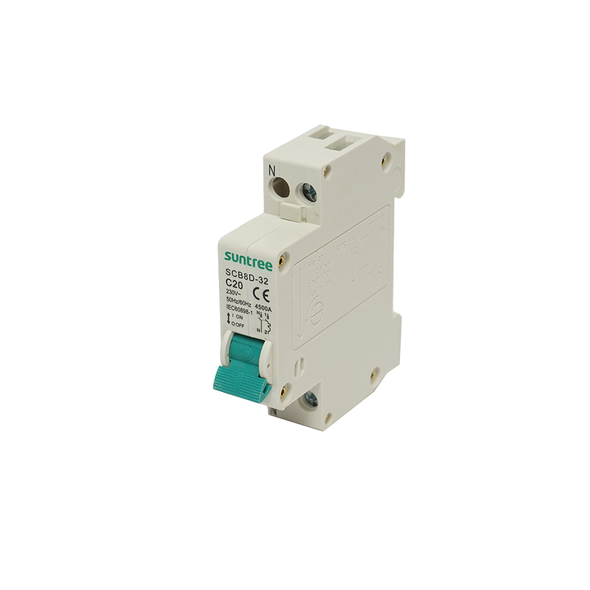 Siguranta automata bipolara 1P+N, 20A, 4.5kA Suntree - imagine 3