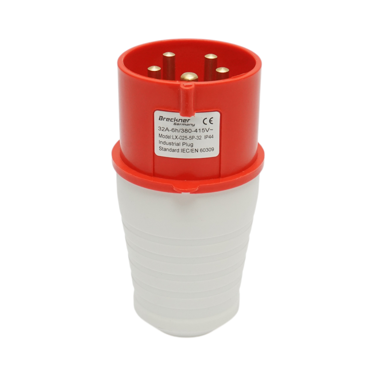 Stecher, fisa pentru priza industriala trifazata 32A, 415V, IP44, 6H Breckner Germany - imagine 2