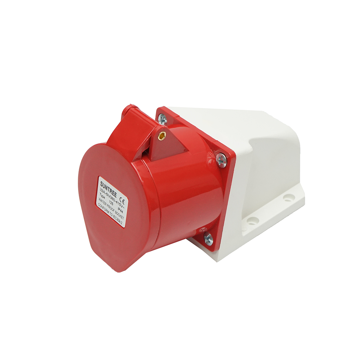 Priza industriala aparenta trifazica 32A, 380V, IP44, 6H Suntree