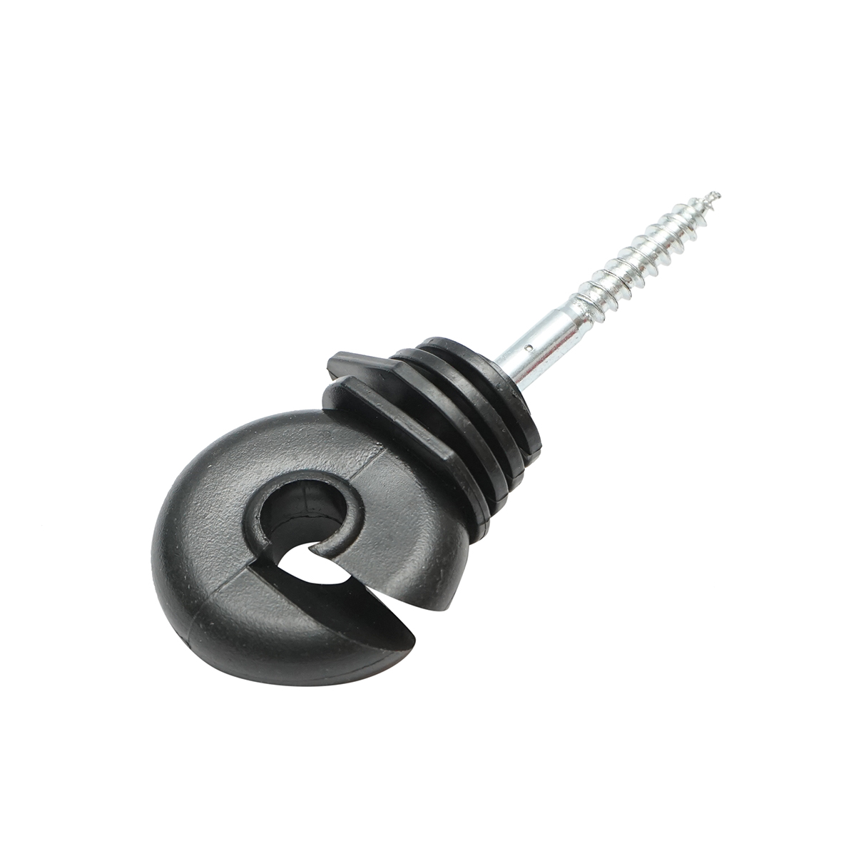 Izolator inelar compact negru fi 5.6mm 87x37mm gard electric Thor - imagine 3