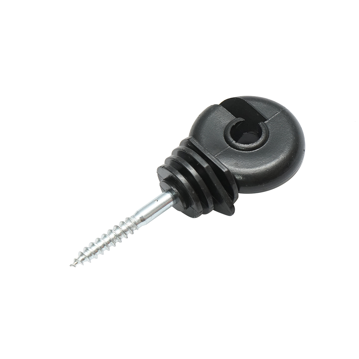Izolator inelar compact negru fi 5.6mm 87x37mm gard electric Thor - imagine 2