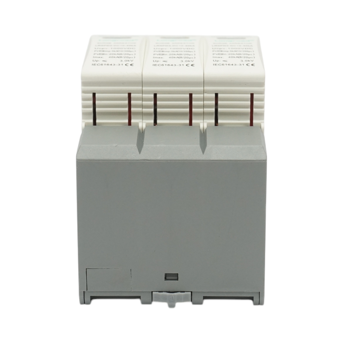 Descarcator la supratensiune cu semnalizare pentru sisteme fotovoltaice DC 3P, 1000VDC Longroad - imagine 5