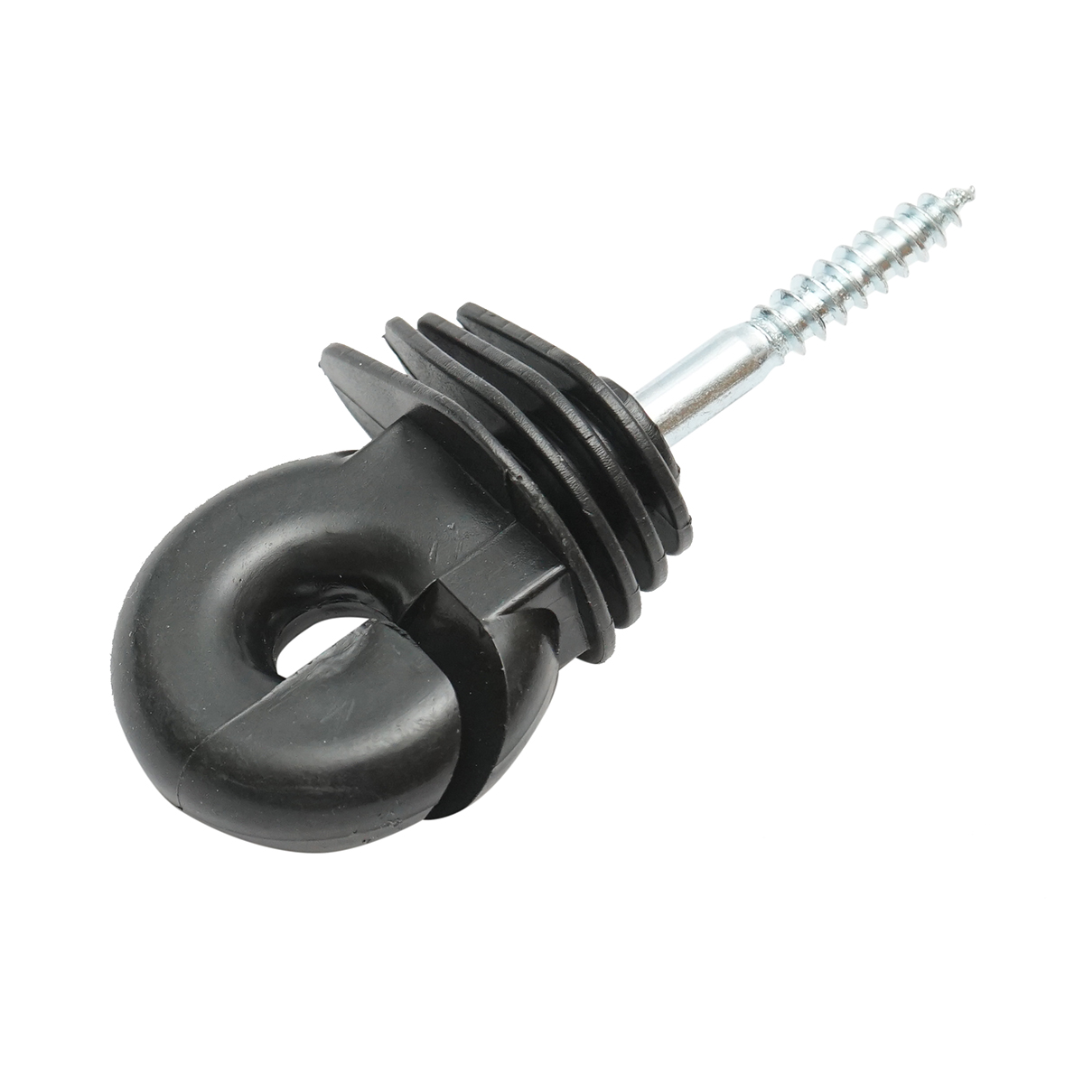 Izolator inelar compact negru fi 6mm 90x40mm gard electric Thor - imagine 3
