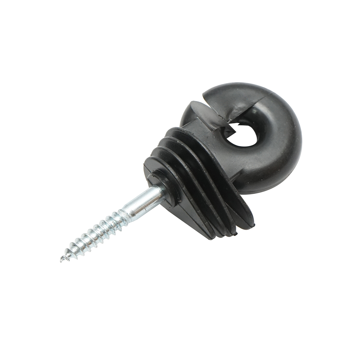 Izolator inelar compact negru fi 6mm 90x40mm gard electric Thor - imagine 2