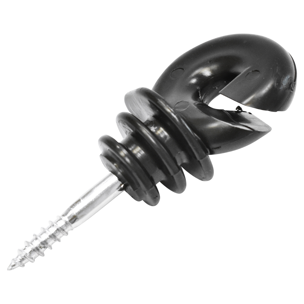 Izolator inelar compact negru fi 5.9mm 89x40mm gard electric Thor - imagine 3