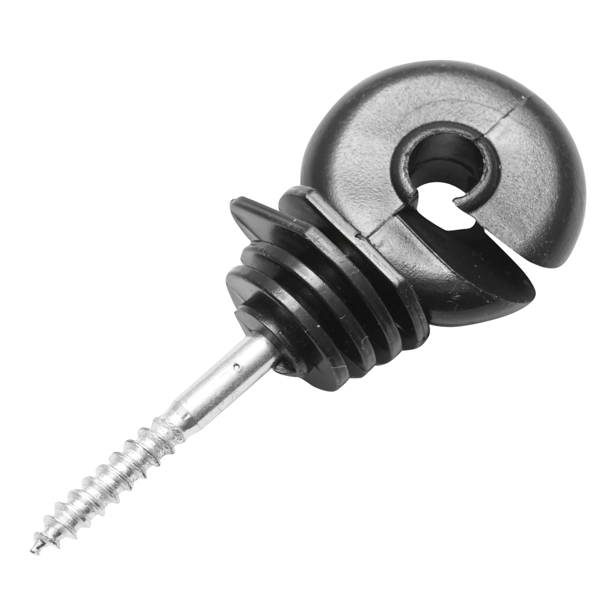 Izolator compact negru fi 5.4mm 87x37mm gard electric Mezofarm - imagine 2