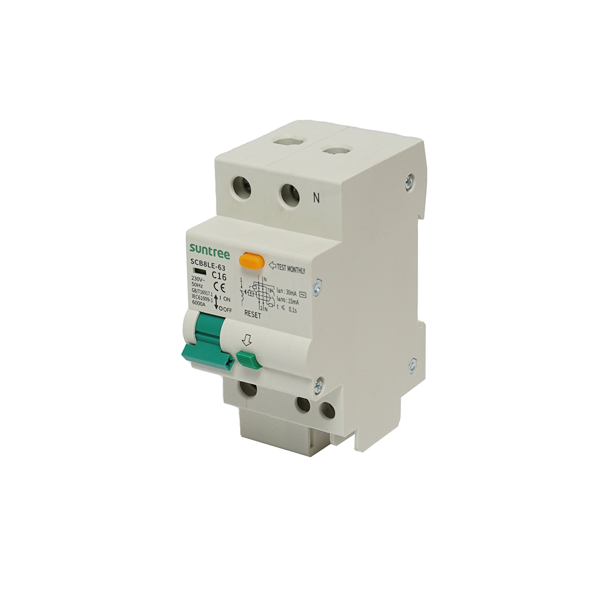 Siguranta diferentiala 1P+N, 16A, 30mA Suntree - imagine 3
