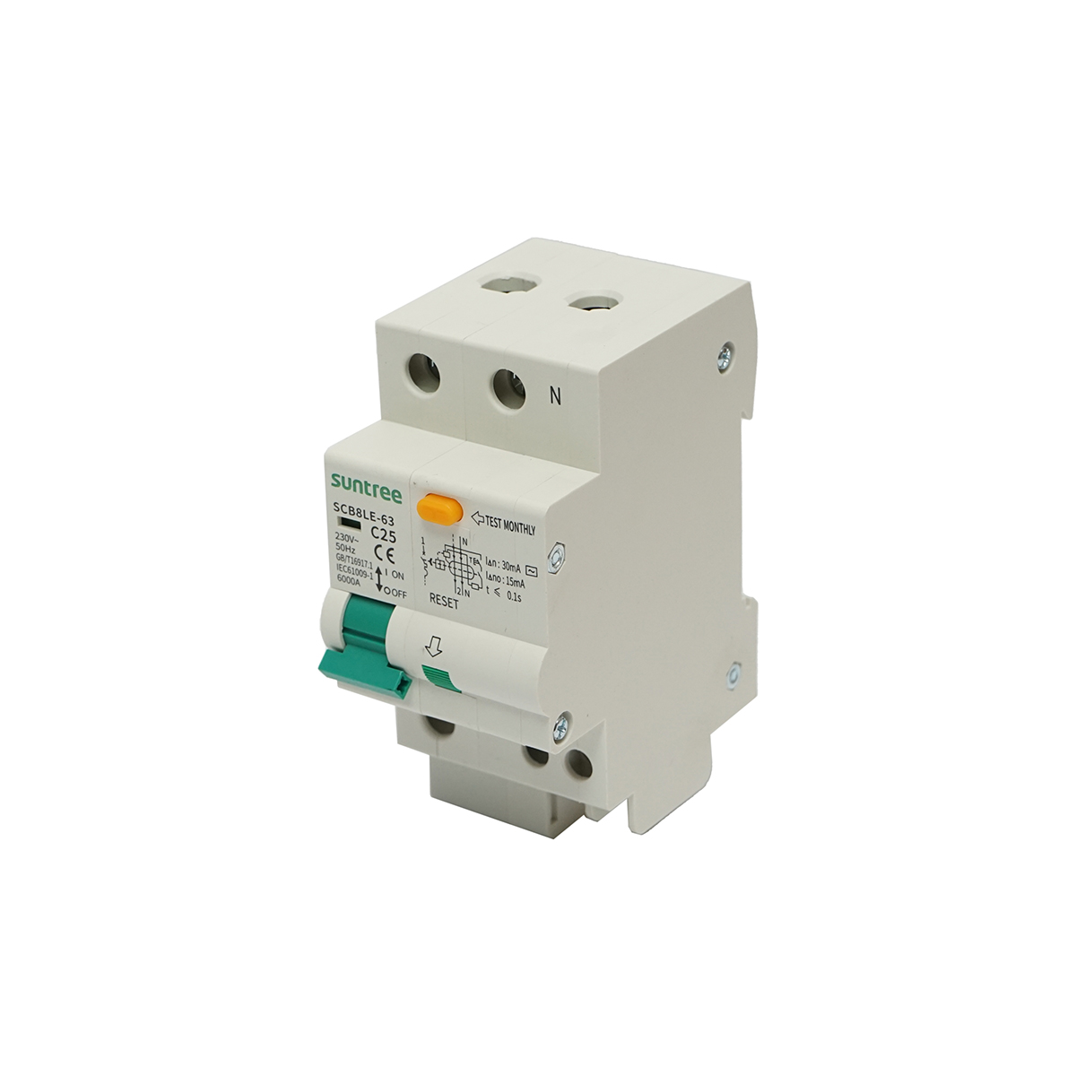 Siguranta diferentiala 1P+N, 25A, 30mA Suntree - imagine 3