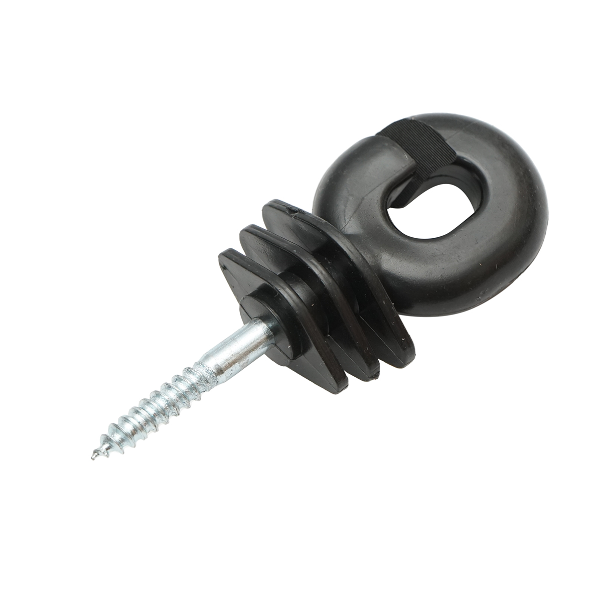 Izolator compact negru fi 5.9mm 111x40mm gard electric Mezofarm - imagine 2