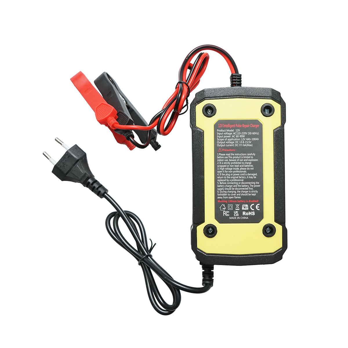 Redresor, incarcator digital baterie auto/moto, cu functie de reparare 12V 6A - imagine 3