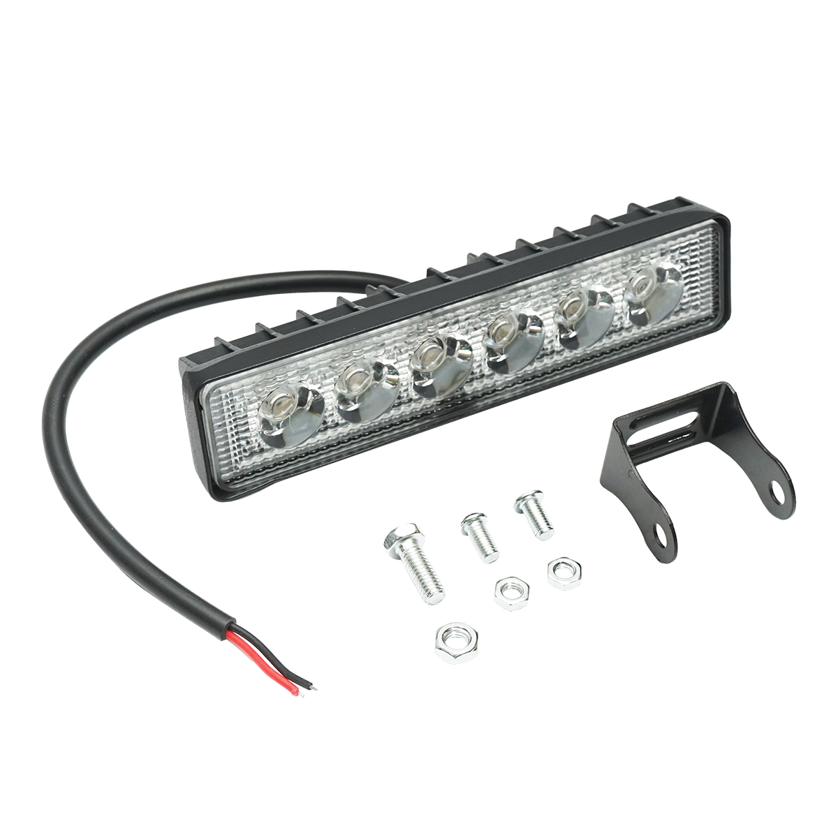 Lampa tip bara cu 6 LED-uri 10-60V 18W unghi radiere 60 de grade tip flood 160x43x42mm - imagine 3