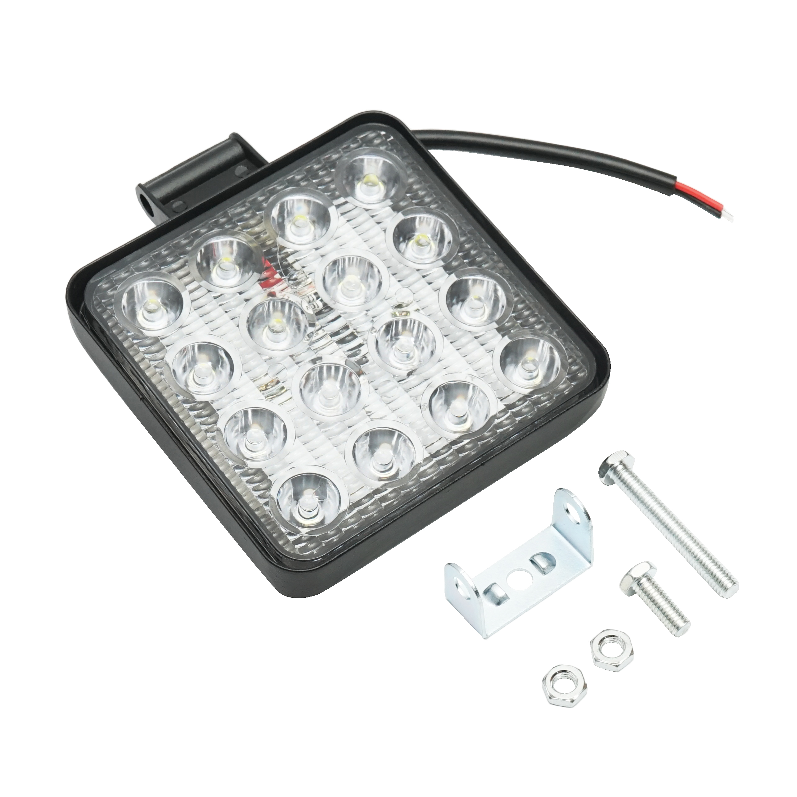 Lampa cu 16 LED-uri 10-30V 48W unghi radiere 30 de grade tip spot 108x108x57mm - imagine 3