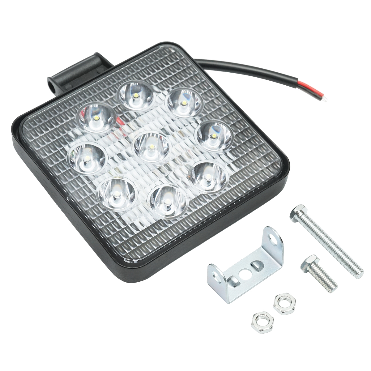 Lampa cu 9 LED-uri 10-60V 27W unghi radiere 30 de grade tip spot 107x107x49mm 6000K IP67 - imagine 3