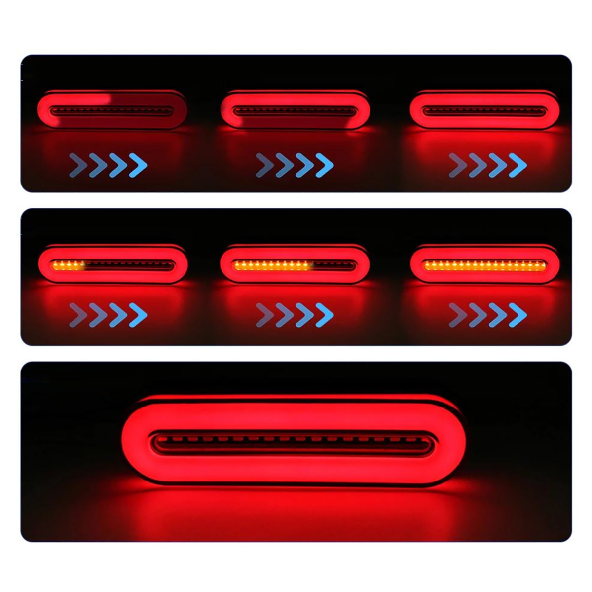 Lampa stop spate LED 12-24V, semnalizare dinamica 235x43x20mm Breckner Germany - imagine 2