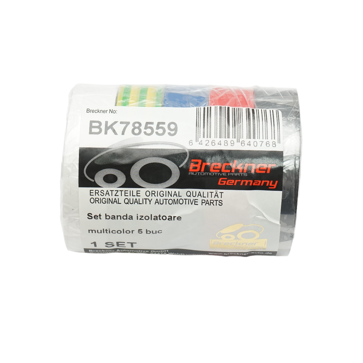 Set 5 benzi izolatoare multicolor 18mmx20m PVC Breckner Germany - imagine 2