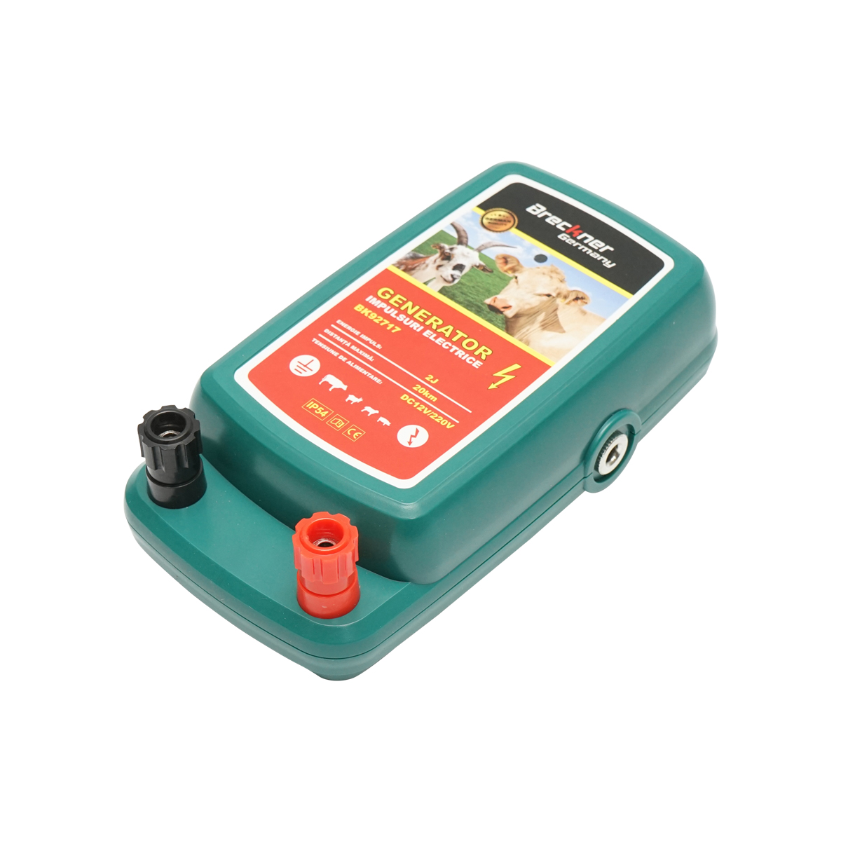 Aparat generator de impulsuri 2 Joule, 20Km pentru gard electric 12V/220V, IP54 Breckner Germany - imagine 3