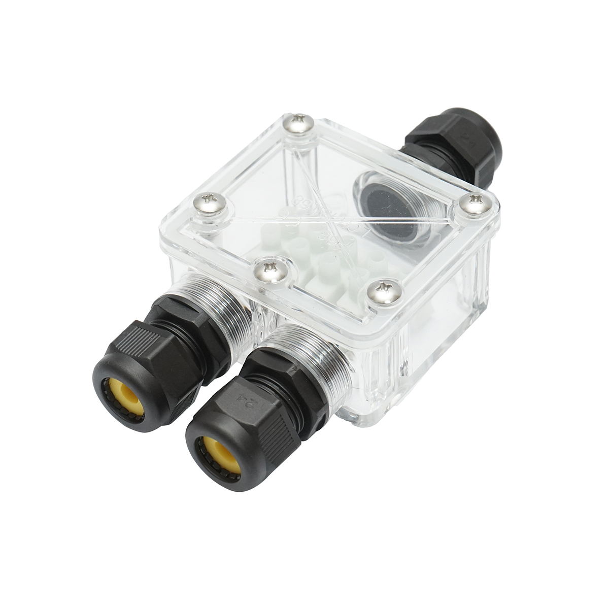 Doza etansa transparenta cu presetupe 41A 450V AC, 3 cai 5-14mm IP68 Leader