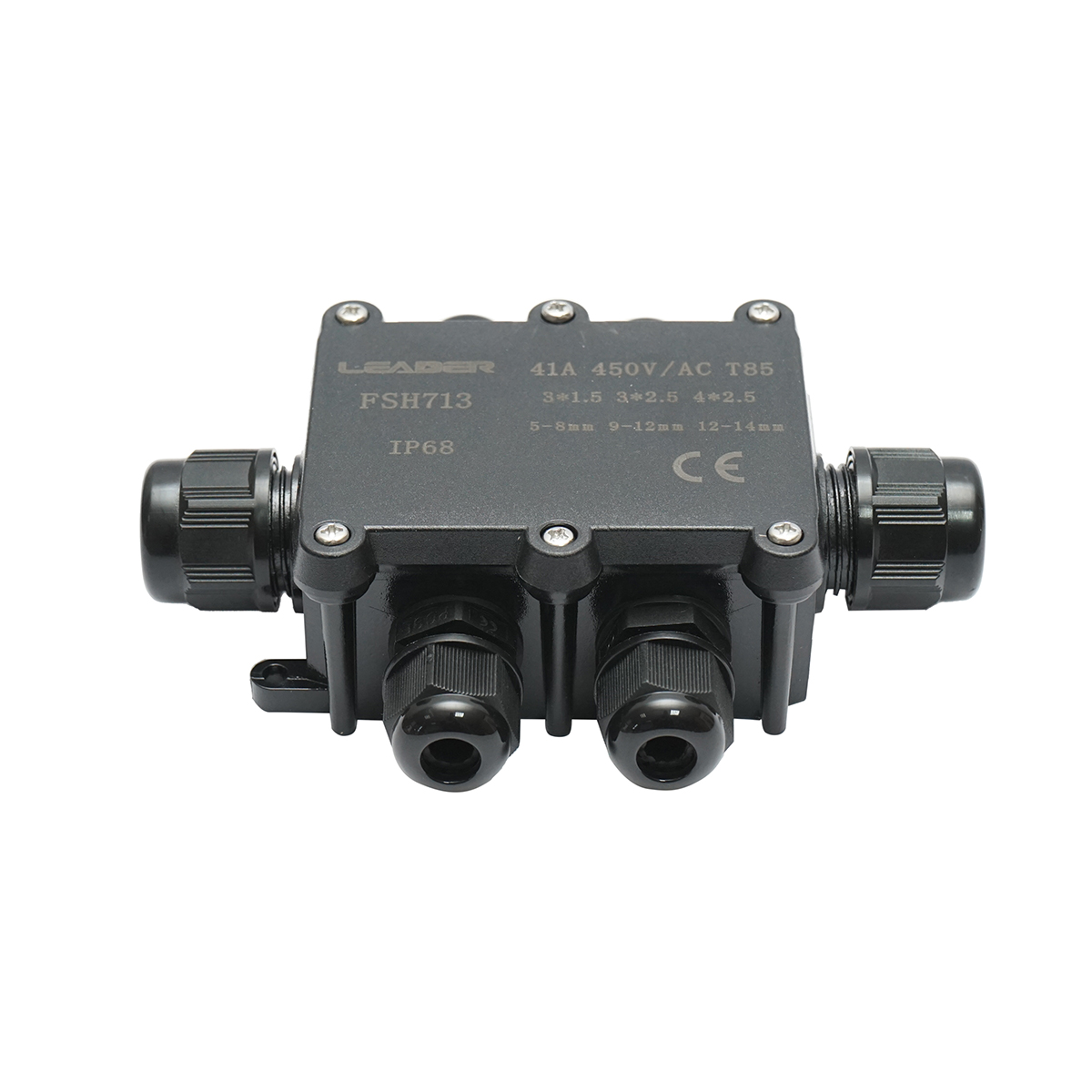 Doza etansa cu presetupe 41A 450V AC, 6 cai 5-14mm IP68 Leader