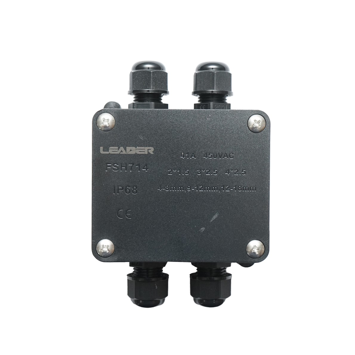 Doza etansa cu presetupe 41A 450V AC, 4 cai 4-18mm IP68 Leader - imagine 2