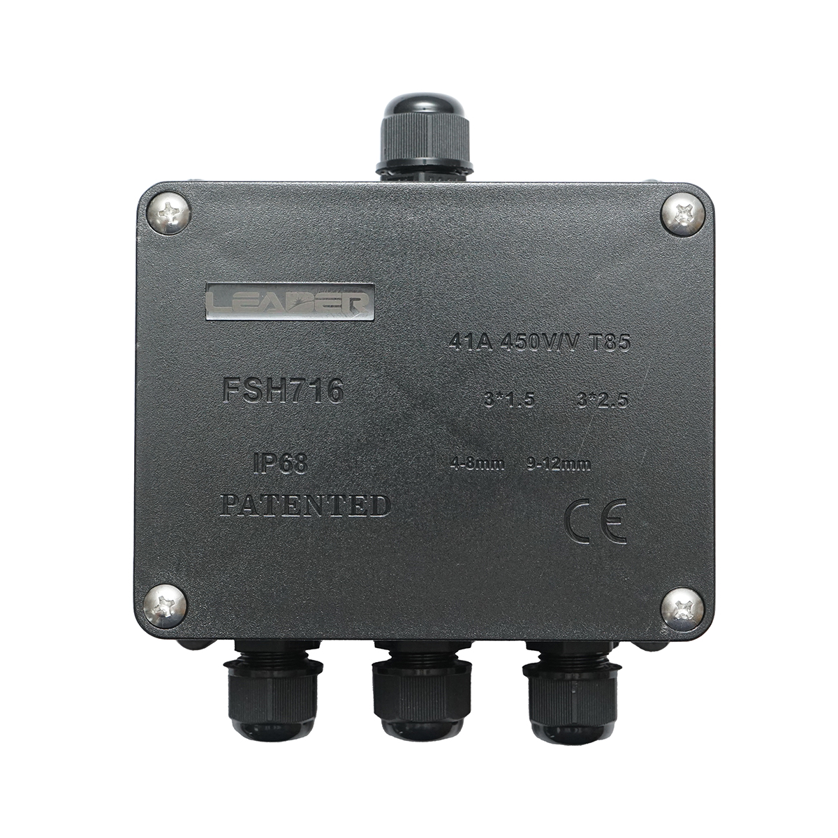 Doza etansa cu presetupe 41A 450V AC, 4 cai 4-12mm IP68 Leader - imagine 2