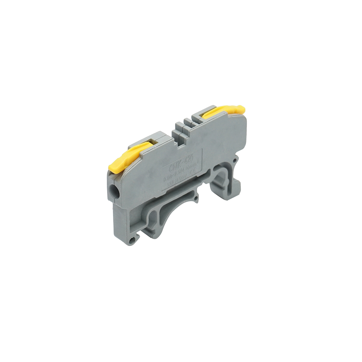 Conector rapid cablu electric 2P, 0.08-4mm, 32A/450V pentru sina DIN Leader