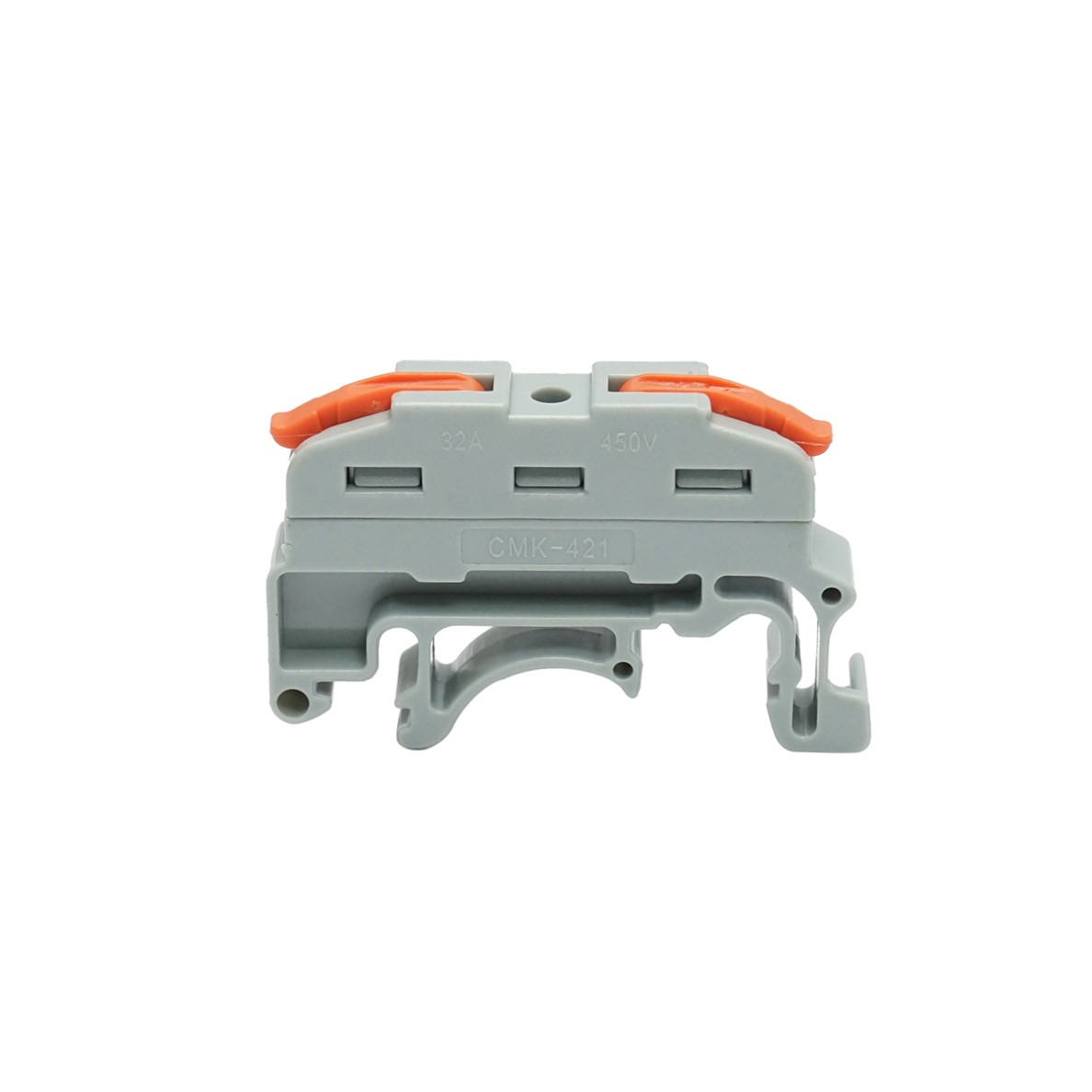 Conector rapid cablu electric 2P, 0.08-4mm, 32A/450V pentru sina DIN Leader - imagine 2