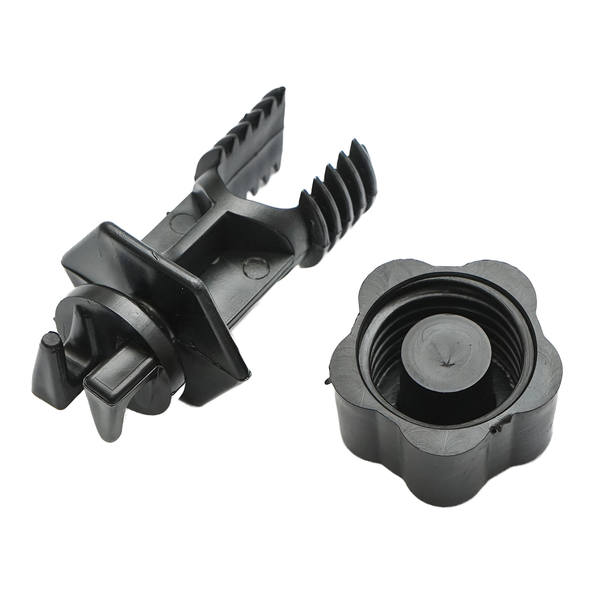 Izolator prindere cu filet, negru pentru stalp metalic gard electric Breckner Germany - imagine 2