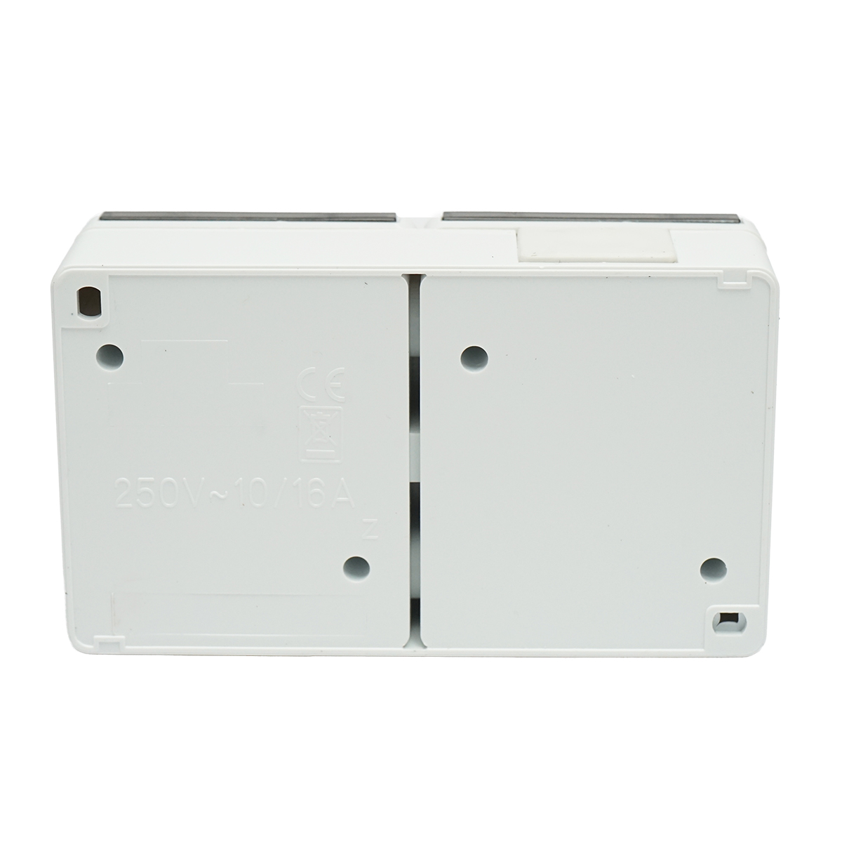 Priza dubla aplicata PT 16A, 250V contact de protectie si capac transparent IP44 Breckner Germany - imagine 2