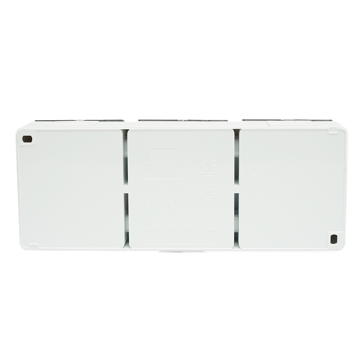 Priza tripla aplicata PT 16A, 250V contact de protectie si capac transparent IP44 Breckner Germany - imagine 2