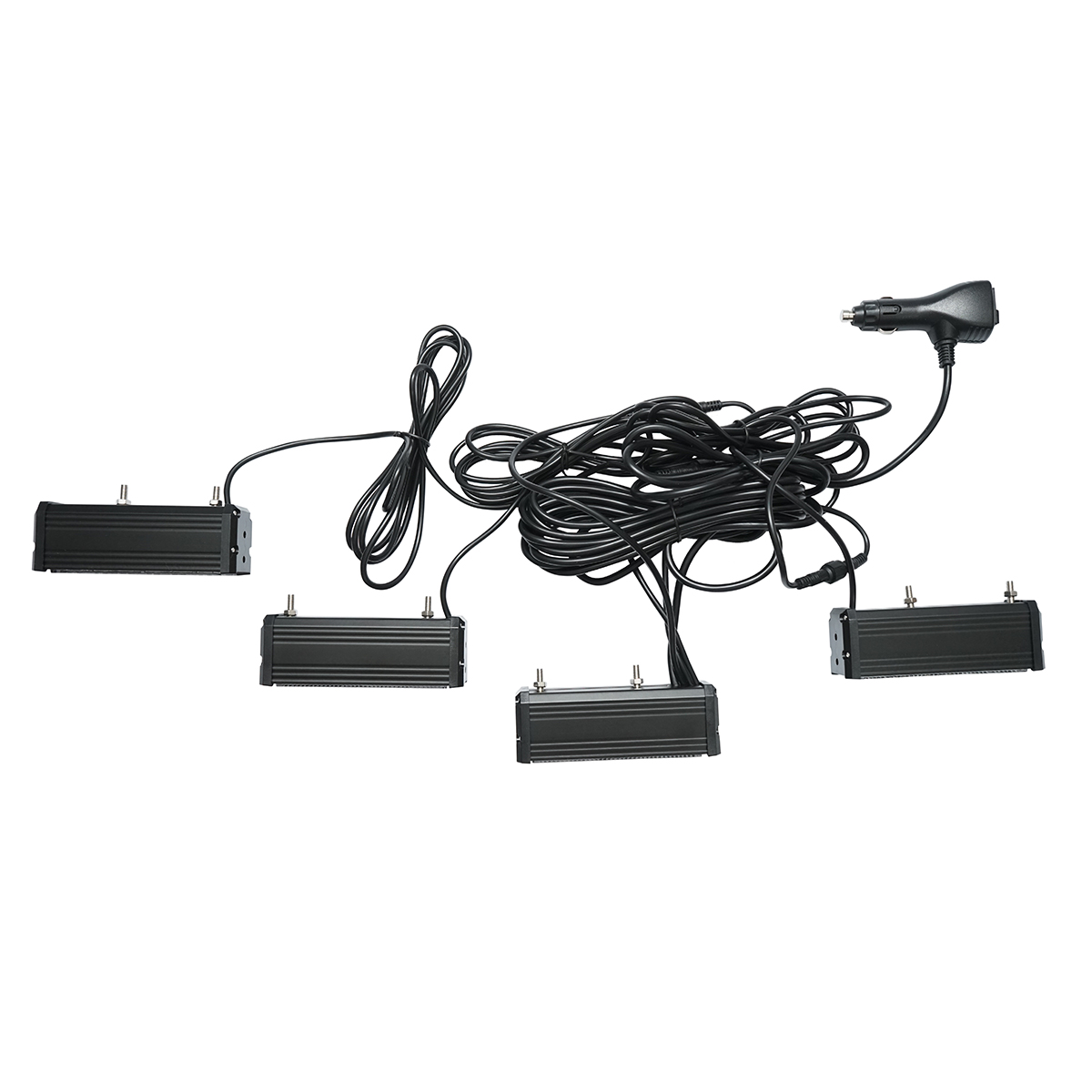 Set 4 stroboscoape cu 6 LED-uri, lumina galbena 12V Breckner Germany - imagine 2