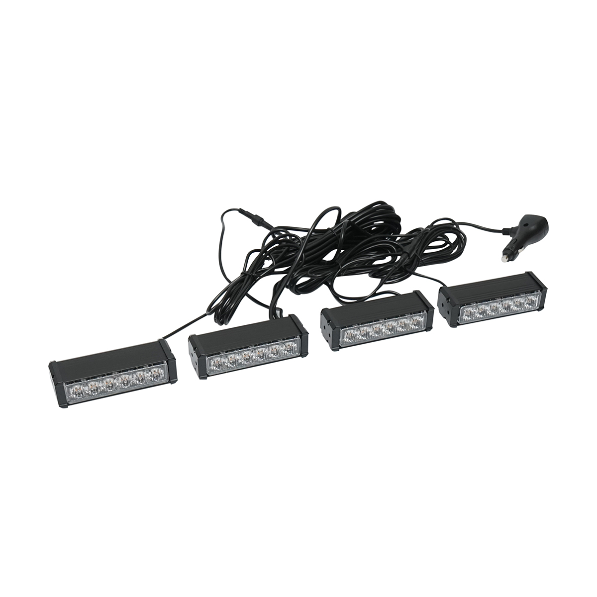 Set 4 stroboscoape cu 6 LED-uri, lumina galbena 12V Breckner Germany - imagine 3