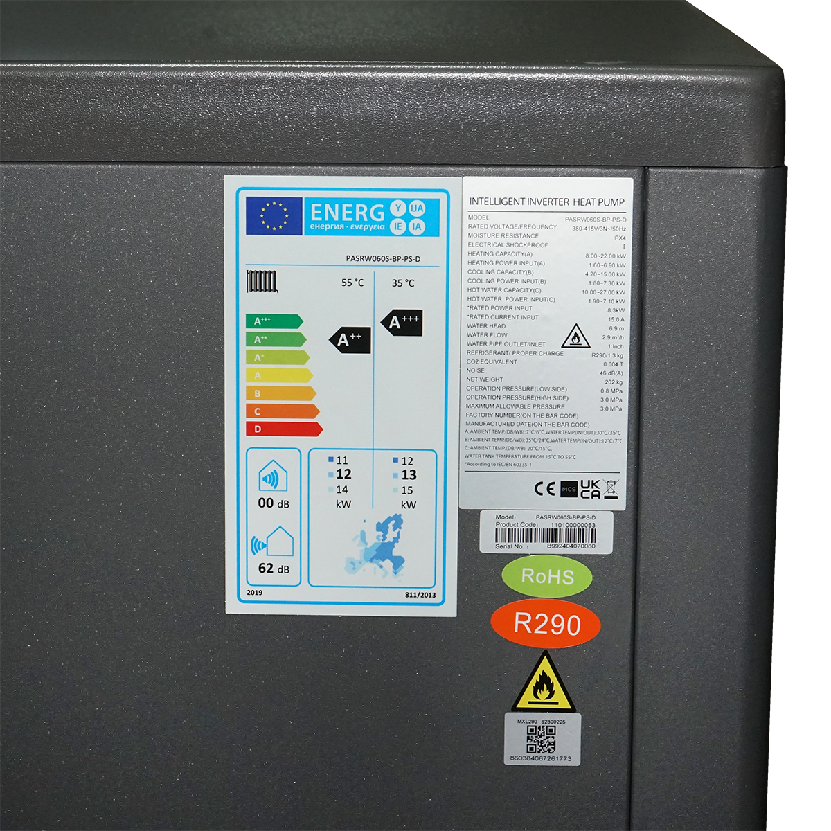 Pompa de caldura si racire aer-apa 22 KW, 380V cu invertor inteligent IPX4 PHOENIX - imagine 5