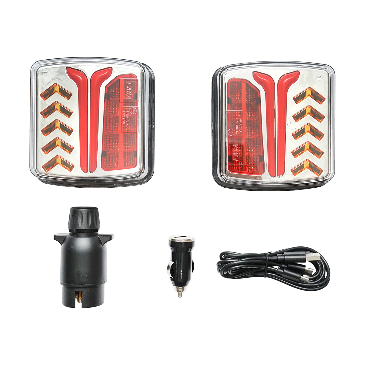 Set lampi remorca LED 12-24V cu magnet si control wireless, baterie 3.7V/2000mAh IP65 Breckner Germany - imagine 2