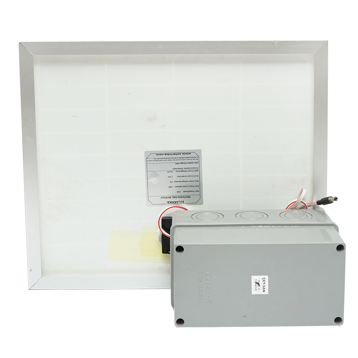 Panou solar 25W 355x420x20mm cu baterie 12V/14Ah Breckner Germany - imagine 2