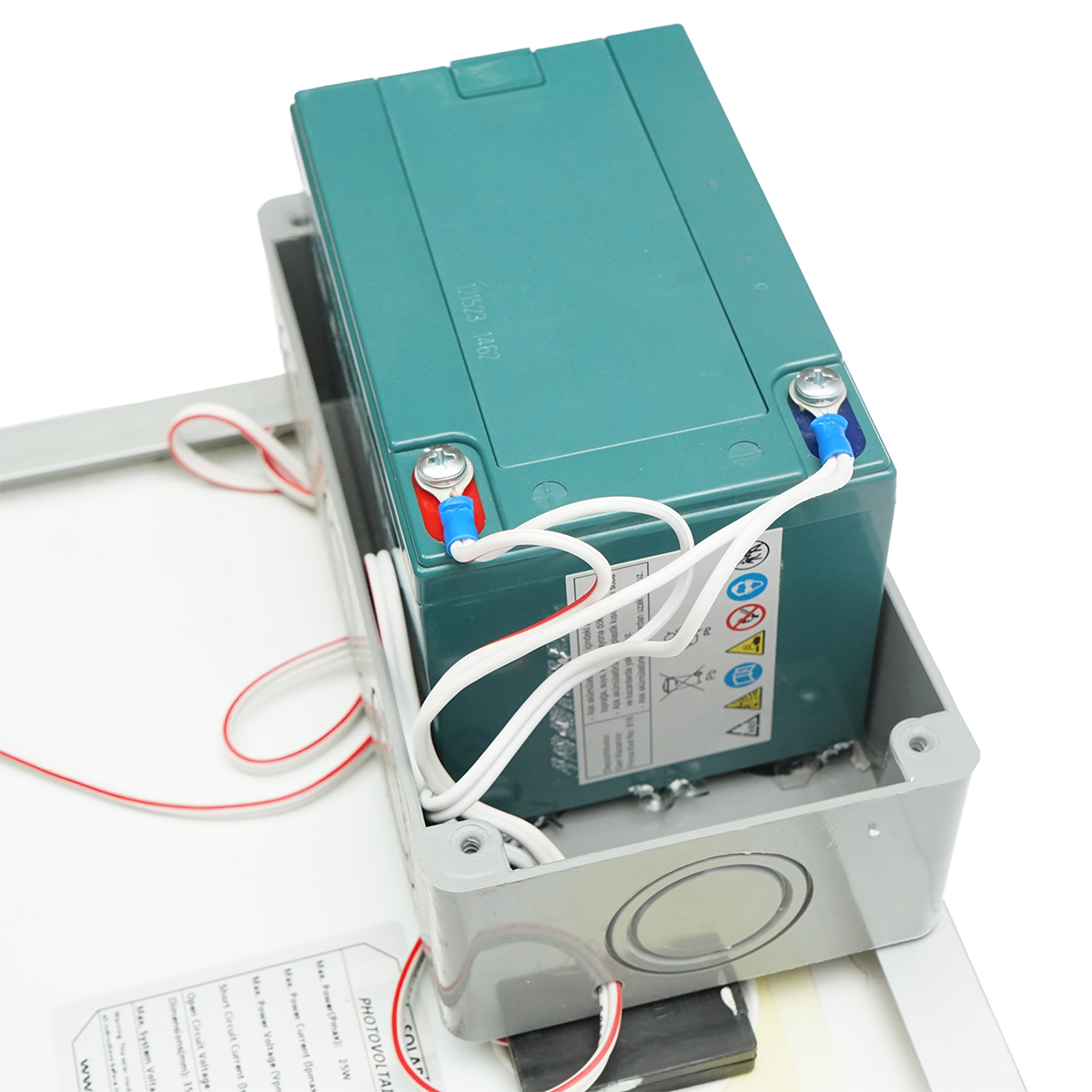 Panou solar 25W 355x420x20mm cu baterie 12V/14Ah Breckner Germany - imagine 5