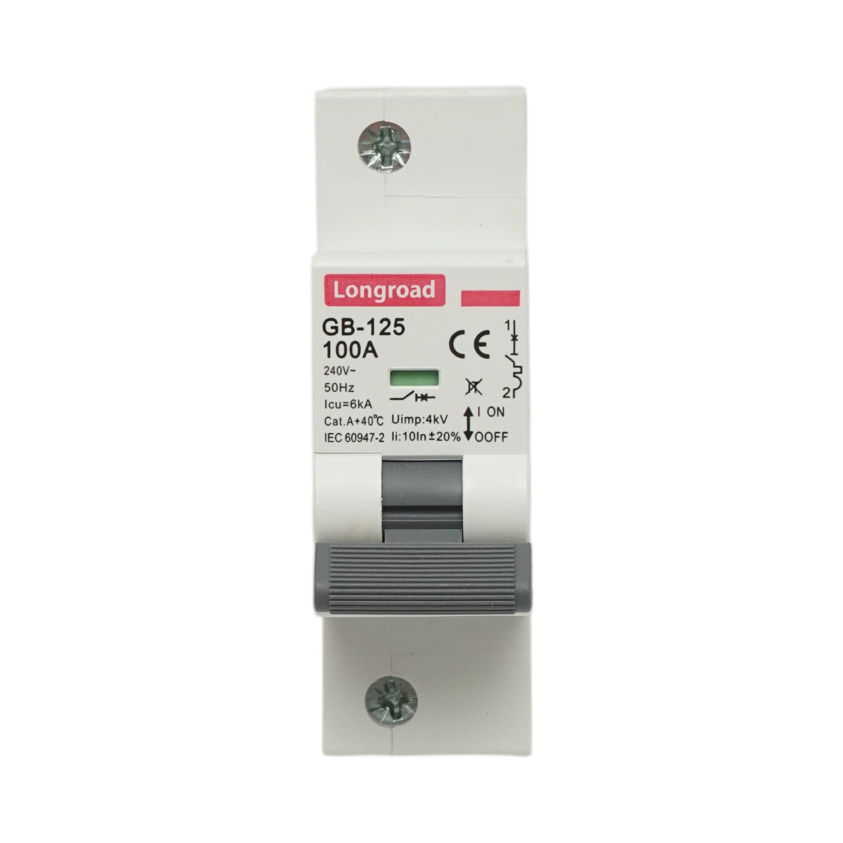 Siguranta automata intrerupator MCB 1P, 100A 240VAC, 6kA Longroad