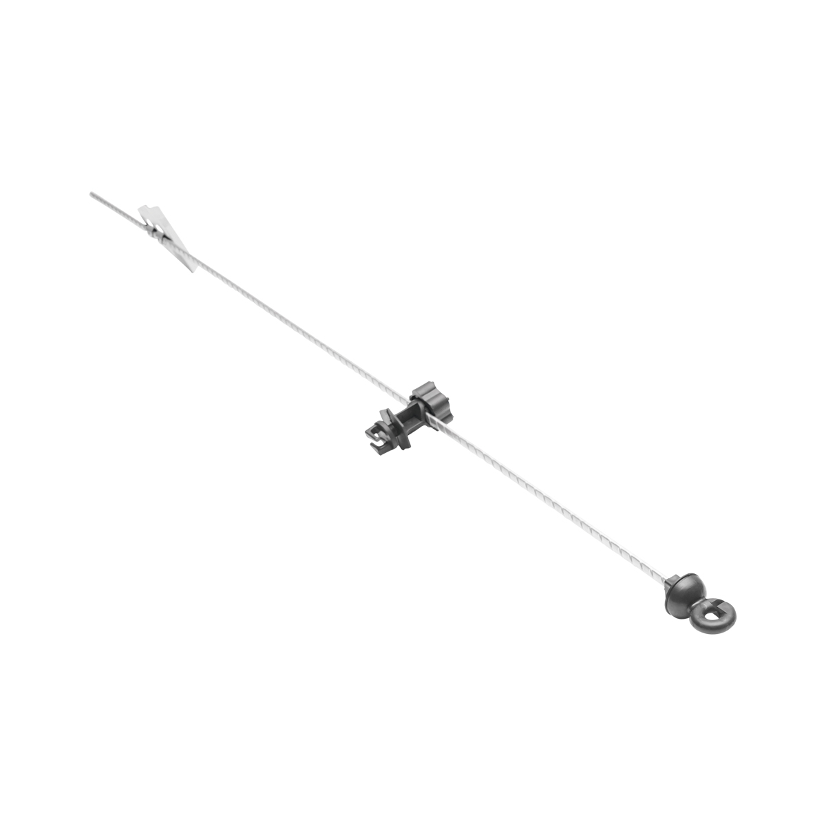 Stalp metalic 1080mm cu izolator de capat 59x33mm si izolator filetabil mijloc pentru gard electric Breckner Germany - imagine 2