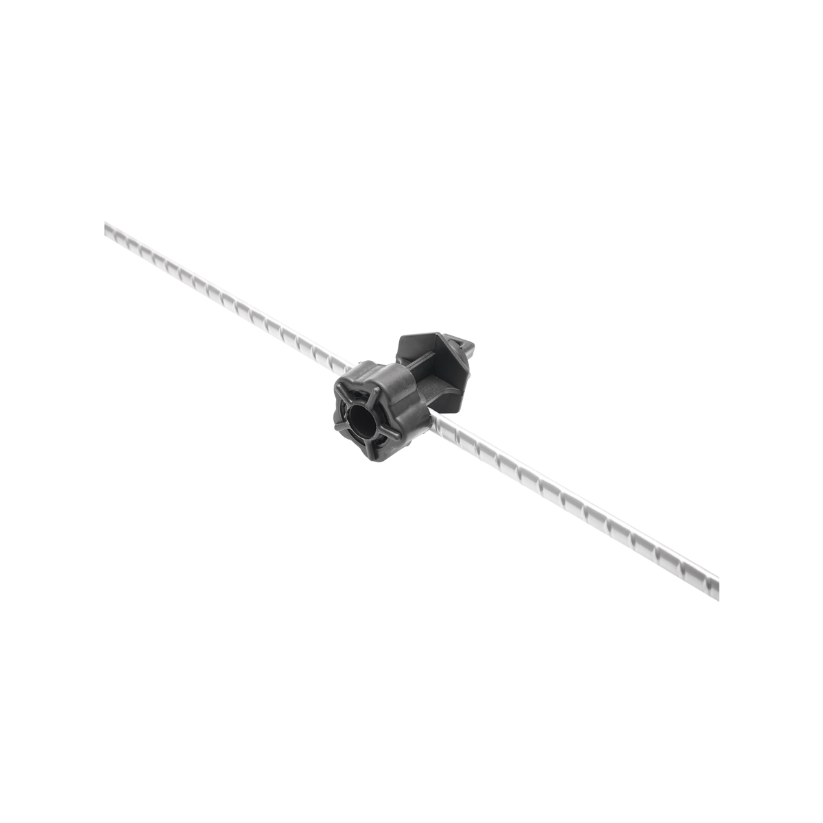 Stalp metalic 1080mm cu izolator de capat 59x33mm si izolator filetabil mijloc pentru gard electric Breckner Germany - imagine 5