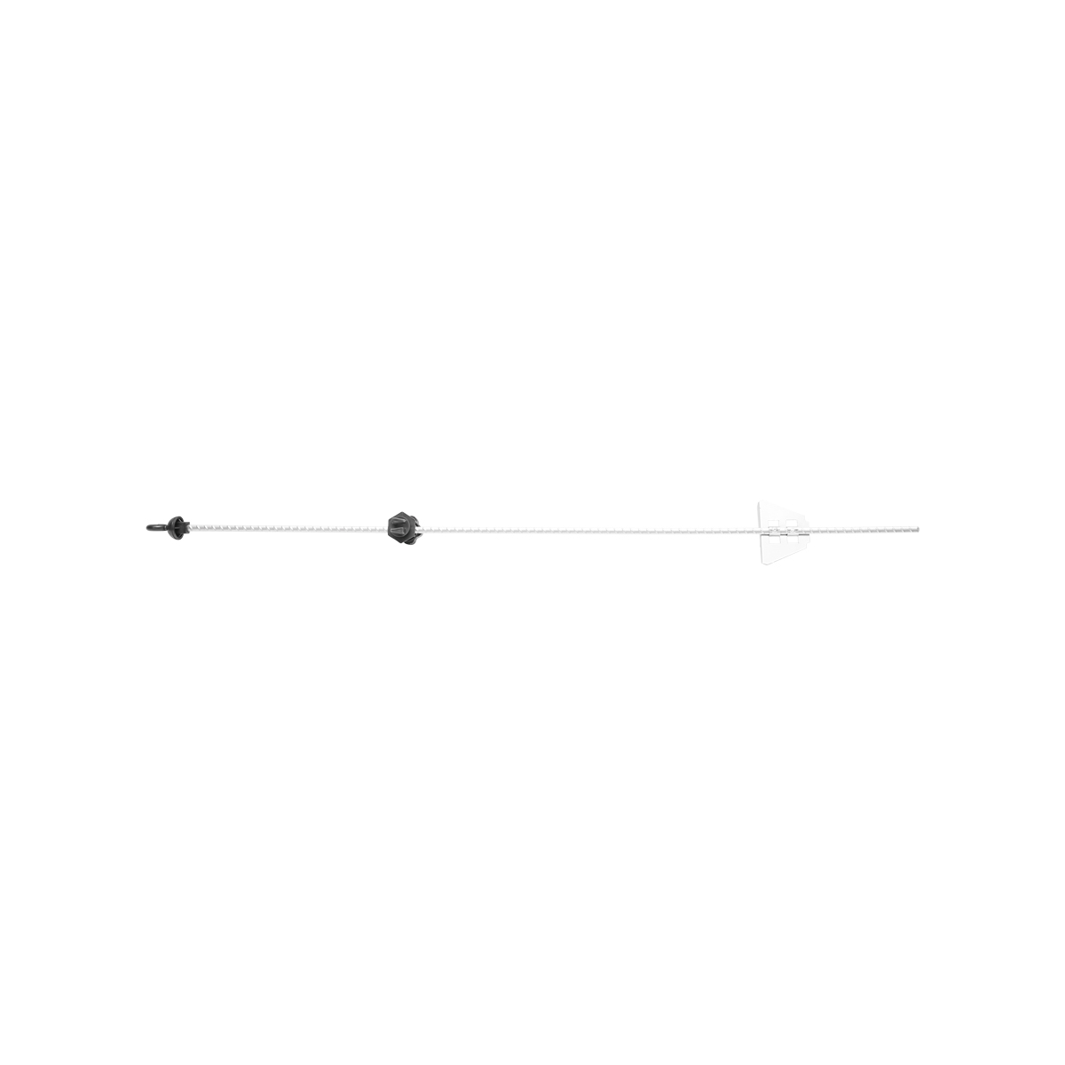 Stalp metalic 1080mm cu izolator de capat 59x33mm si izolator filetabil mijloc pentru gard electric Breckner Germany - imagine 3
