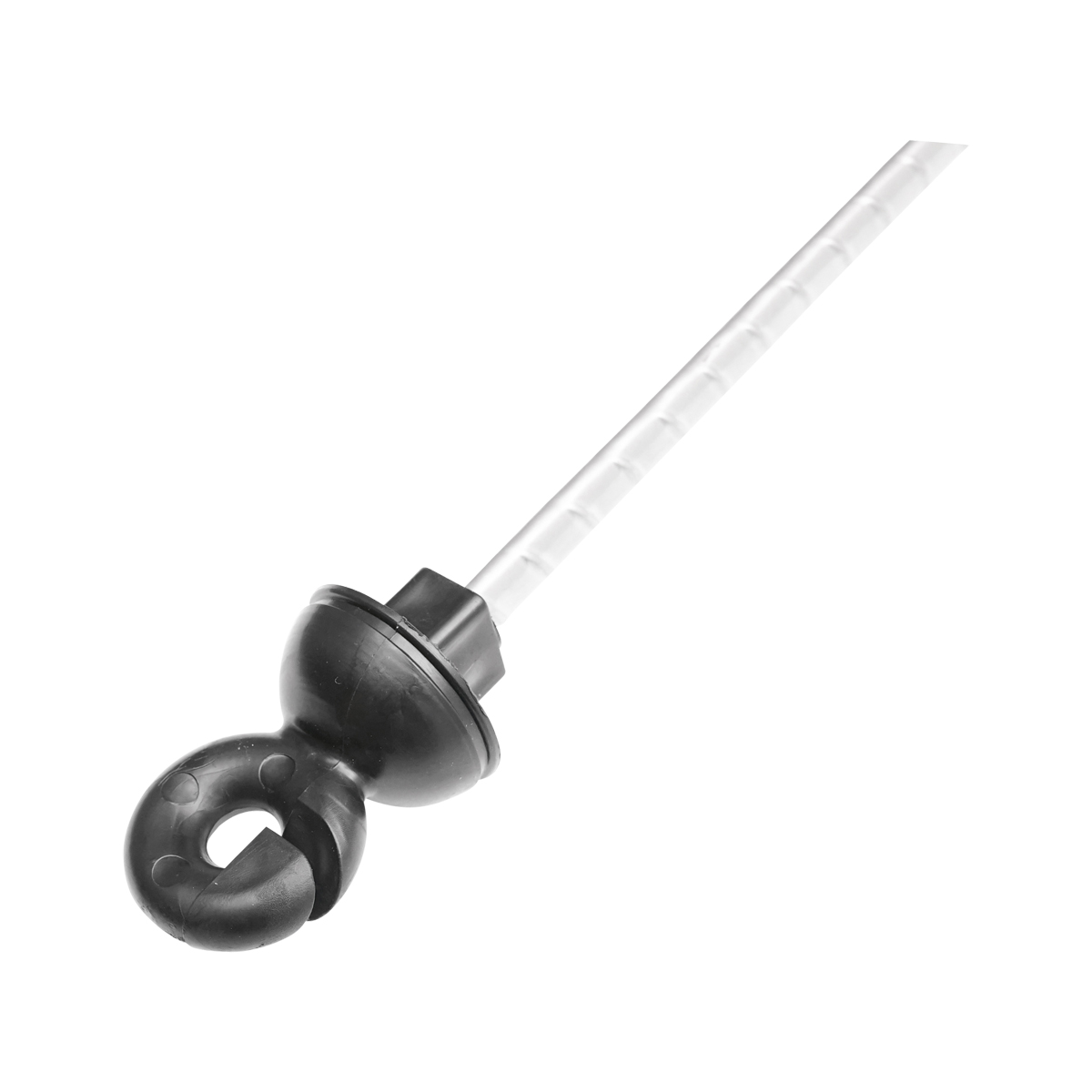 Stalp metalic 1080mm cu izolator de capat 59x33mm si izolator filetabil mijloc pentru gard electric Breckner Germany - imagine 4