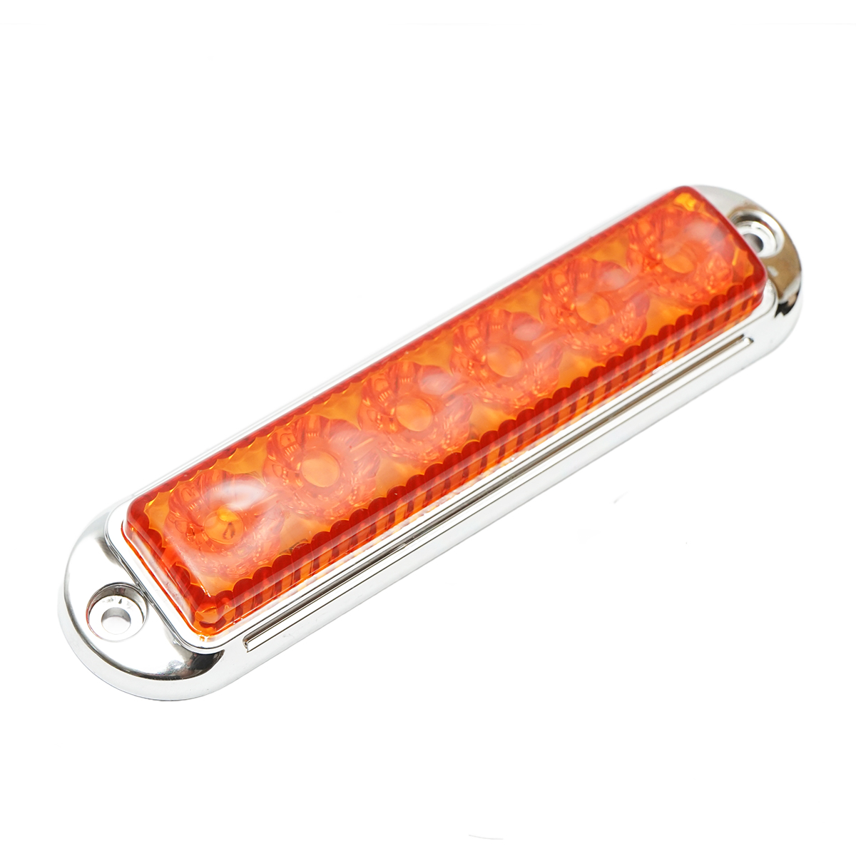 Lampa laterala gabarit LED 12-24V, galben 155x37mm, rama cromata Breckner Germany - imagine 3