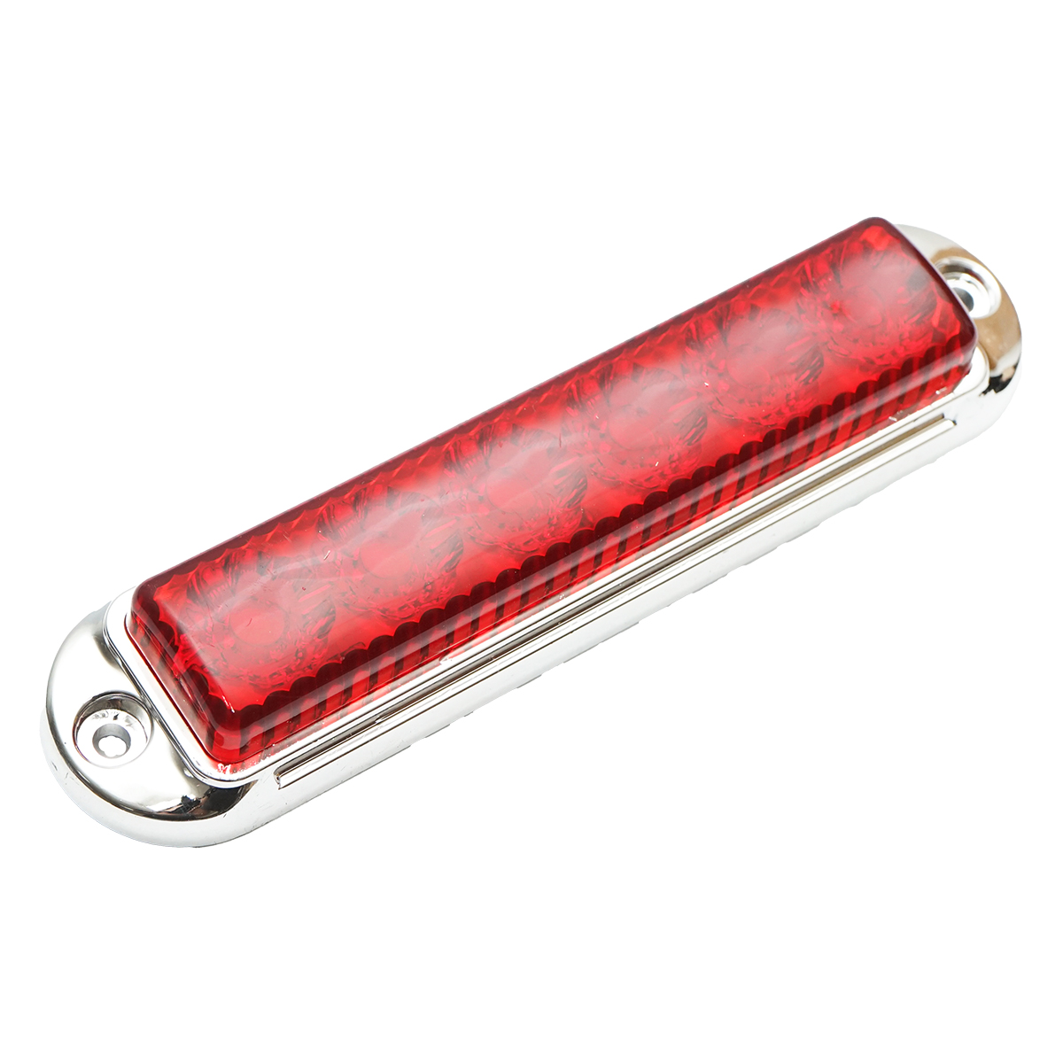 Lampa laterala gabarit LED 12-24V rosie 155x37mm, rama cromata Breckner Germany - imagine 3