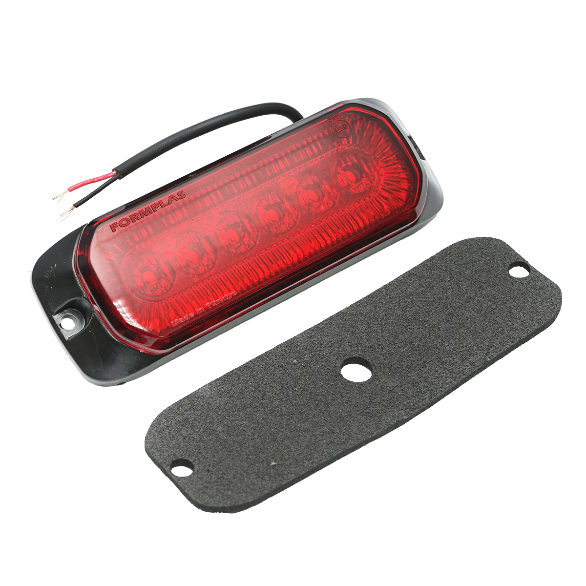 Lampa laterala gabarit LED 12-24V, rosu intermitent 132x46mm Breckner Germany - imagine 2