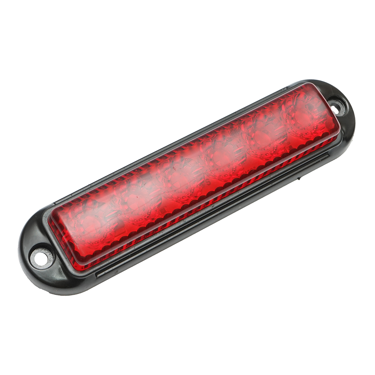Lampa laterala gabarit LED 12-24V rosie cu 4 functii 155x37mm, rama neagra Breckner Germany - imagine 3