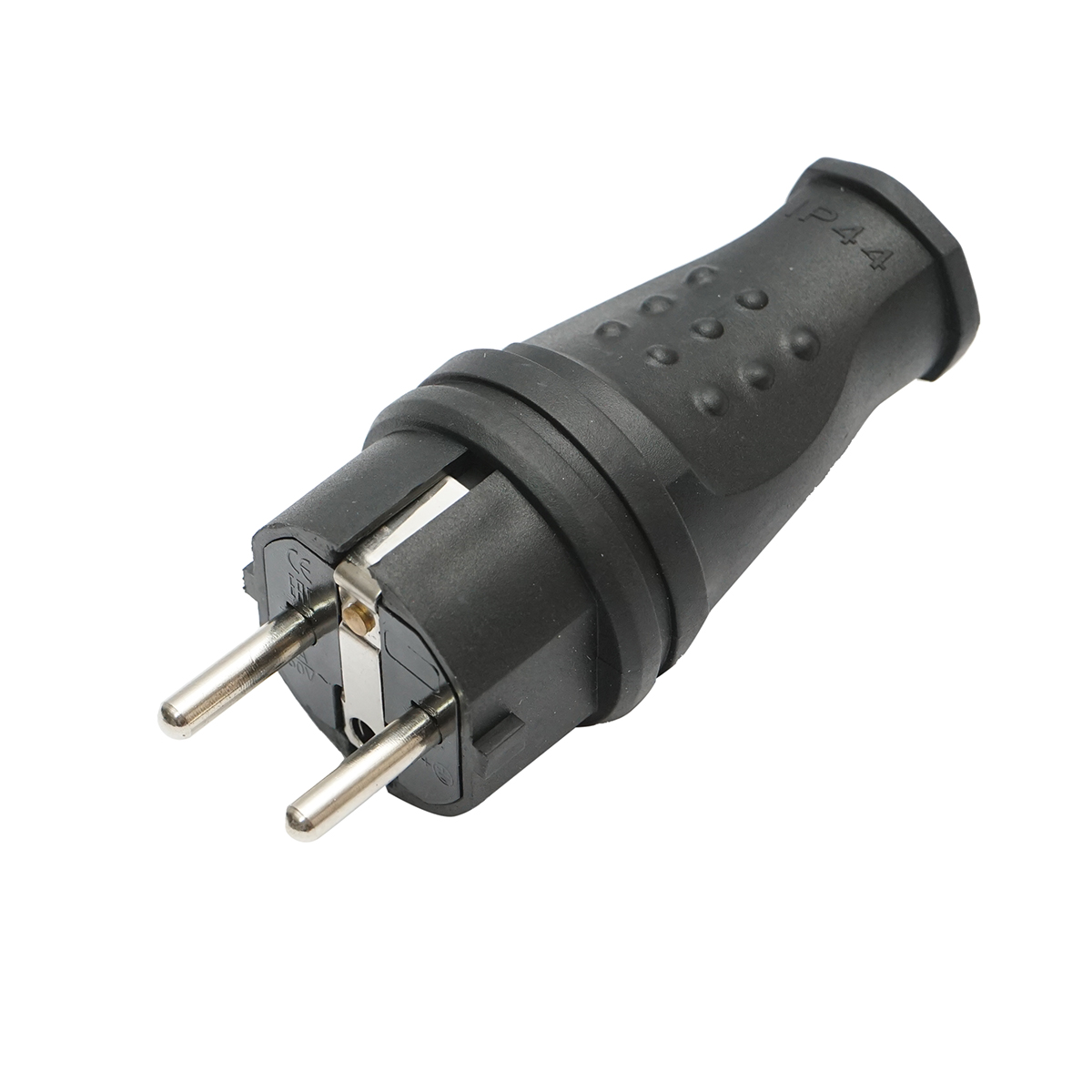 Stecher schuko cauciuc 250V, 16A cu maner si impamantare IP44 Breckner Germany