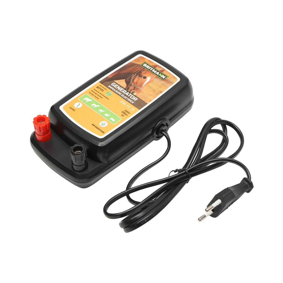 Aparat generator de impulsuri 2 Joule tensiune 230V gard electric 20Km, IP54 Britmann - imagine 2