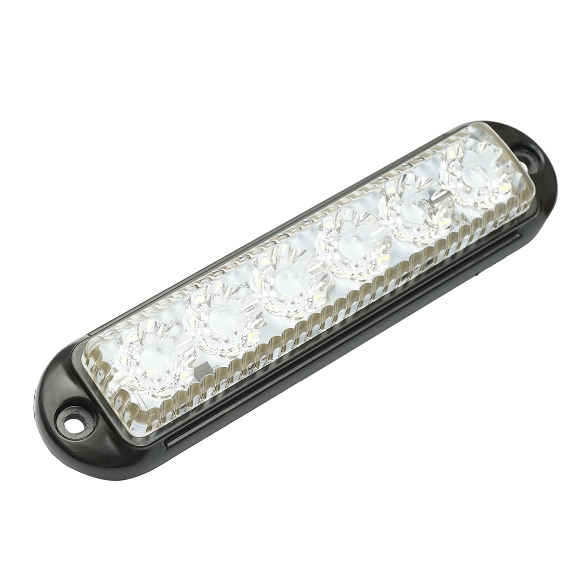 Lampa laterala gabarit LED 12-24V alba 4 functii 155x37mm, rama neagra Breckner Germany - imagine 3