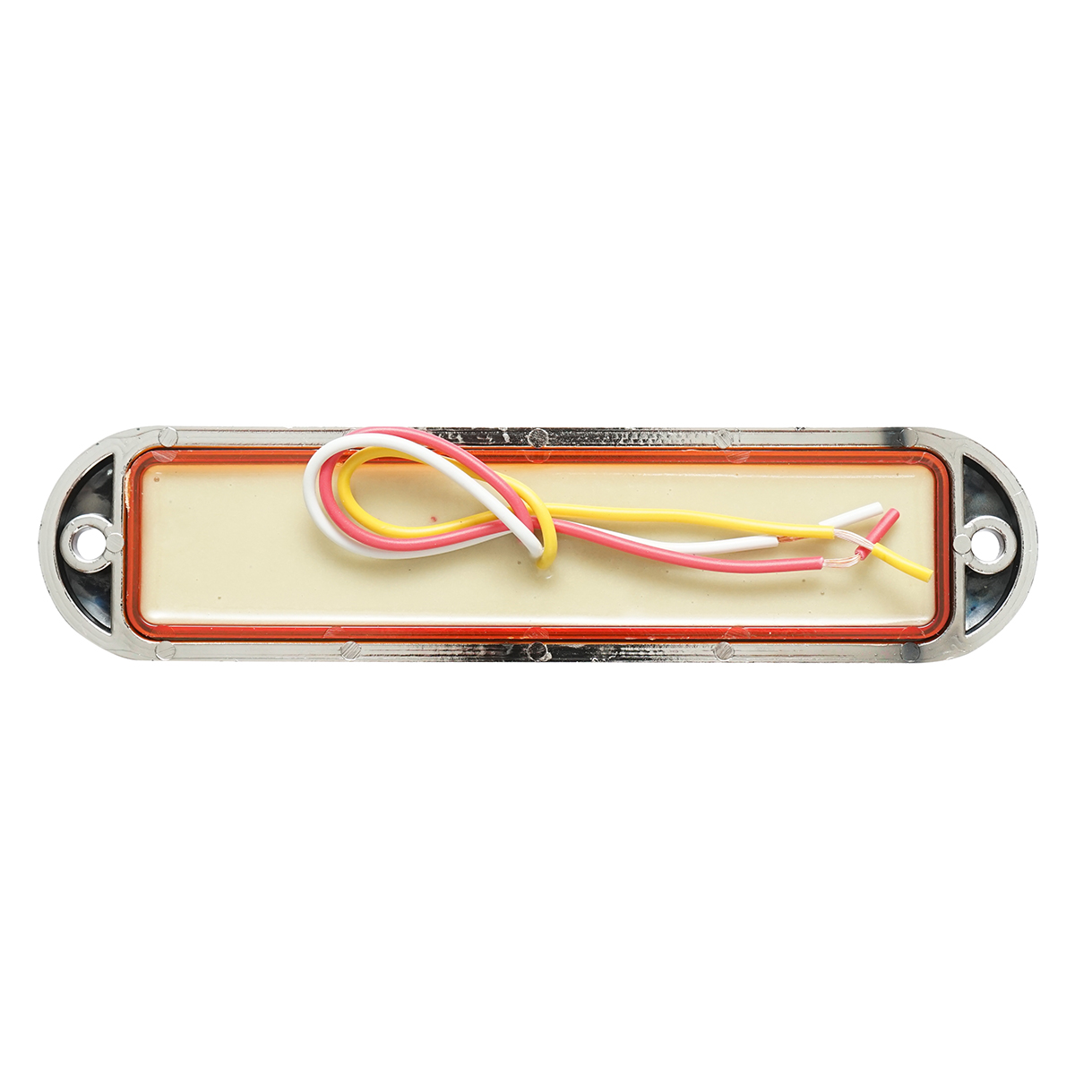 Lampa laterala gabarit LED 12-24V galbena 4 functii 155x37mm, rama cromata Breckner Germany - imagine 2